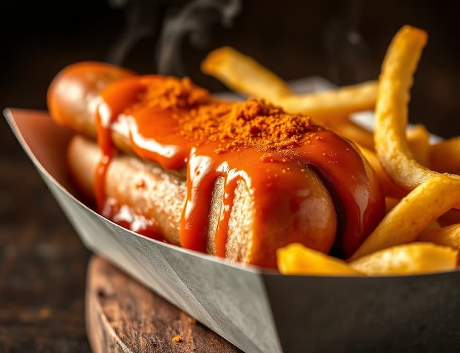 Currywurst mit Pommes